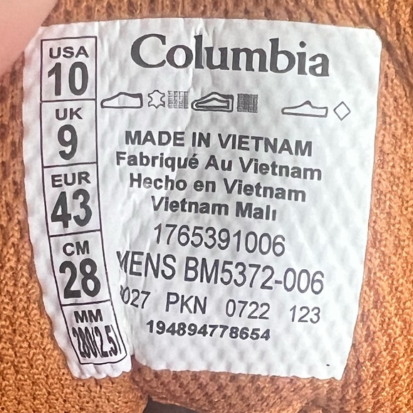 Men’s Columbia Crestwood Gray and Orange Trail Low Hiking Trail Shoes Sz 10 - Picture 10 of 11